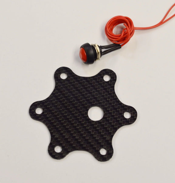 CARBON FIBER Riveted NRG SPARCO Glossy Steering Wheel Horn Cover Plate