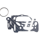Carbon Fiber keychain for Lotus Elige Series II Inspired Keychain Lanyard  front view Glossy Twill