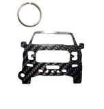 Carbon Fiber keychain for Ford F-150 Raptor SVT (2017-2020) 13th Generation front view Glossy Twill