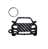 Carbon Fiber keychain for Mazda RX-7 FD OE usdm (1992-2002) Inspired Keychain Lanyard front view Glossy Twill