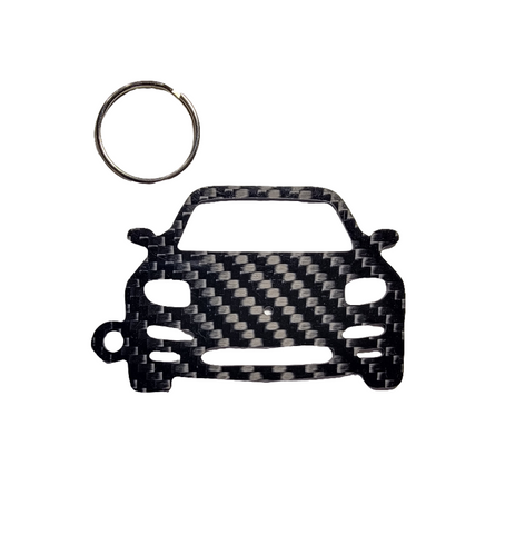 Carbon Fiber keychain for Mazda RX-7 FD OE usdm (1992-2002) Inspired Keychain Lanyard front view Glossy Twill