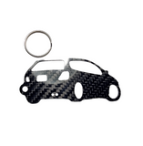 Kohlefaser-Schlüsselanhänger für Honda Civic Si EP3 (2002–2006) Schrägheck inspirierter Schlüsselanhänger 3D-Rückansicht glänzend Köper Weihnachtsgeschenk JDM Type R