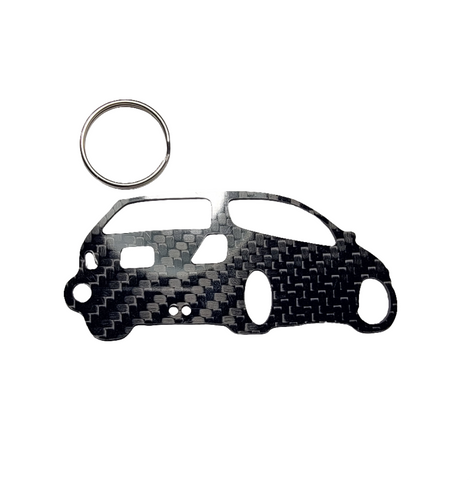 Carbon Fiber keychain for Honda Civic Si EP3 (2002-2006) hatchback Inspired Keychain Lanyard  3d rear view Glossy Twill Christmas gift jdm type r