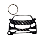 Carbon Fiber keychain for Mercedes-Benz S63 (Coupe) W222 (2014-2017) Inspired Keychain Lanyard  front view Glossy Twill gift