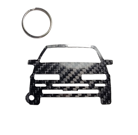 Carbon Fiber keychain for Toyota Levin AE86 (1985-1987) Inspired Keychain Lanyard  front view Glossy Twill
