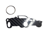 Carbon Fiber keychain for Chrysler Prowler (1997-2002) Plymouth hot rod Inspired Keychain Lanyard 3d front view Glossy Twill