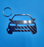 Carbon Fiber keychain for Honda Accord (1998-2001) Inspired Keychain Lanyard Front view Glossy Twill