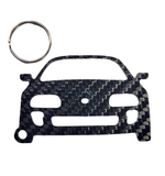 Carbon Fiber keychain for Toyota Supra MK4 A80 (1993-1998) Twin Turbo Inspired Keychain Lanyard  FRONT view Glossy Twill