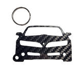 Carbon Fiber keychain for Pontiac Trans Am (2010-2013) based on Chevy Camaro Gen 5 Inspired Keychain Lanyard  front view Glossy Twill gift christmas