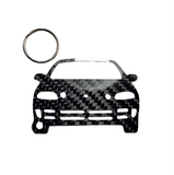 Carbon Fiber keychain for Lexus SC400 (1992-1996) Inspired Keychain Lanyard  front view Glossy Twill