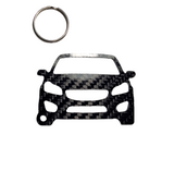 Carbon Fiber keychain for Mercedes-Benz E-Class W212 (2014-2016) Inspired Keychain Lanyard  front view Glossy Twill gift