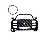 Carbon Fiber keychain for Mazda RX-7 FD Spirit R (1992-2002) Inspired Keychain Lanyard front view Glossy Twill