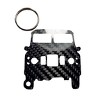 Carbon Fiber keychain for Land Rover Series III (1971-1985) Inspired Keychain Lanyard  front view Glossy Twill gift christmas