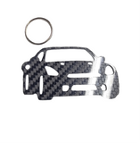Carbon Fiber keychain for Nissan GT-R R35 (2011-2016) Godzilla Skyline Nismo V-Spec Inspired Keychain Lanyard 3d front view Glossy Twill