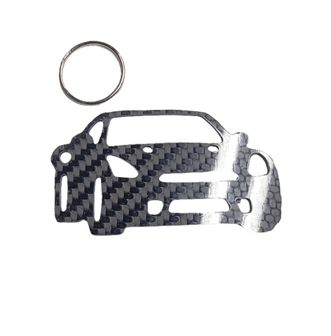 Carbon Fiber keychain for Nissan GT-R R35 (2011-2016) Godzilla Skyline Nismo V-Spec Inspired Keychain Lanyard 3d front view Glossy Twill