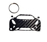 Carbon Fiber keychain for Koenigsegg Regera (2016-2022) Inspired Keychain Lanyard  front view Glossy Twill