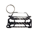 Carbon Fiber keychain for Mercedes-Benz CLK 63 (2007-2009) Black Series C209  Inspired Keychain Lanyard  front view Glossy Twill gift