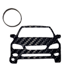 Carbon Fiber keychain for Lexus IS300 Sportback (1998-2002) Inspired Keychain Lanyard  front view Glossy Twill