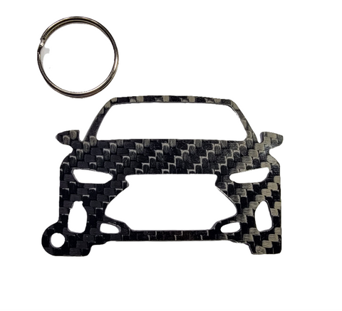 Carbon Fiber keychain for Lexus IS300 (2021-Pre) XE30 Inspired Keychain Lanyard  front view Glossy Twill