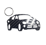 Carbon Fiber keychain for Dodge Neon SRT-4 (2003-2005)  Inspired Keychain Lanyard 3d  front view Glossy Twill