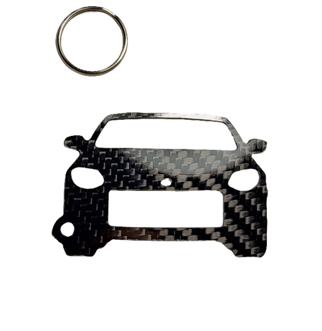 Carbon Fiber keychain for Nissan Z Proto Z34 (2023-Present) Fairlady Inspired Keychain Lanyard  front view Glossy Twill