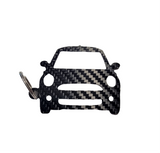 Carbon Fiber keychain for Mini Cooper S R53 (2000-2006) 1st Generation Inspired Keychain Lanyard  front view Glossy Twill