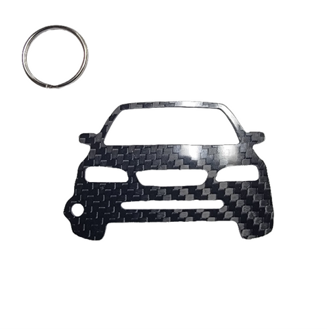 Carbon Fiber keychain for Honda Accord (1998-2001) Inspired Keychain Lanyard Front view Glossy Twill