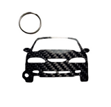 Carbon Fiber keychain for Ford Mustang GT SN 95 (1995-1998) Inspired Keychain Lanyard   front view Glossy Twill