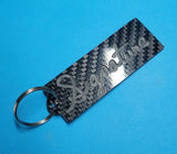 Custom keychain lanyard with your SIGNATURE, Made of Carbon fiber Glossy Twill - send us a photo of your signature -MADE IN THE USA