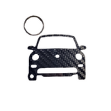 Carbon Fiber keychain for Volkswagen Beetle (New) (1998-2005) Inspired Keychain Lanyard  front view Glossy Twill