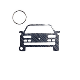 Carbon Fiber keychain for Ferarri Mondial F108 (1980-1993)  front view Glossy Twill