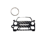 Carbon Fiber keychain for Porsche 911 991. 2 GT3 (2017-2019) Inspired Keychain Lanyard  front view Glossy Twill