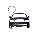 Carbon Fiber keychain for Ford Crown Victoria (1998-2012) Inspired Keychain Lanyard   front view Glossy Twill