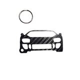 Carbon Fiber keychain for Ford GT40 (1964-1965) Inspired Keychain Lanyard   front view Glossy Twill