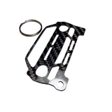 Carbon Fiber keychain for Lamborghini Miura (1966-1973) Inspired Keychain Lanyard  front view Glossy Twill