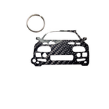 Carbon Fiberkeychain for Toyota Supra MK4 A80 (1993-1998) Twin Turbo Inspired Keychain Lanyard Fast & the Furious FRONT view Glossy Twill