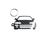 Carbon Fiber keychain for Honda Civic CRX (1988-1991) Inspired Keychain Lanyard  front view Glossy Twill