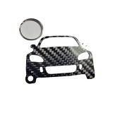 Carbon Fiber Keychain for Honda S2000 AP2 (S2K) (2003-2009)  Inspired Keychain Lanyard   FRONT view Glossy Twill gift