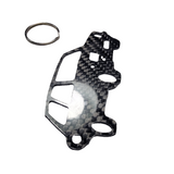 Carbon Fiber keychain for Yugo GV (1985-1992) Zastava Koral (One of the Worst Cars Ever Made) Inspired Keychain Lanyard 3D front view Glossy Twill