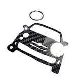 Carbon Fiber keychain for Fiat 500 Abarth (2008-2015) Inspired Keychain Lanyard   front view Glossy Twill 500c 500e 2007 New 500 Nuova 500