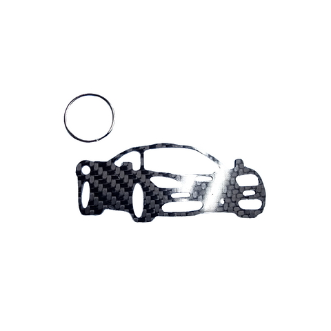Carbon Fiber keychain for McLaren F1 (1992-1998) Inspired Keychain Lanyard 3d FRONT view Glossy Twill
