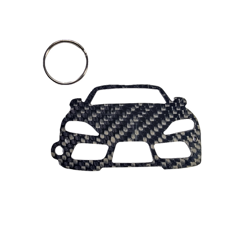 Carbon Fiber keychain for Toyota Supra Mark V A90 (2019-present) Inspired Keychain Lanyard  front view Glossy Twill