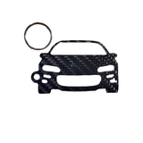 Carbon Fiber keychain for Chevrolet Camaro 4th gen (1998-2002) Inspired Keychain Lanyard  front view Glossy Twill