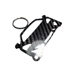 Carbon Fiber keychain for Mclaren 570S (2016-2021) Inspired Keychain Lanyard FRONT view Glossy Twill
