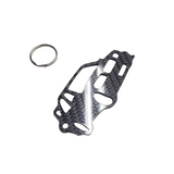 Carbon Fiber keychain for Mercedes Benz 190E (1990-1991) Cosworth Evolution II Inspired Keychain Lanyard  3d front view Glossy Twill (Copy)