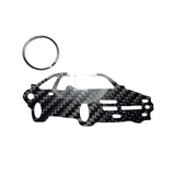 Carbon Fiber keychain for Toyota Levin AE86 (1985-1987) Inspired Keychain Lanyard 3D front view Glossy Twill