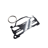 Carbon Fiber keychain for McLaren F1 (1992-1998) Inspired Keychain Lanyard FRONT view Glossy Twill