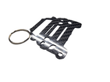 Carbon Fiber keychain for Toyota FJ Cruiser (2007-2014) Inspired Keychain Lanyard  front view Glossy Twill