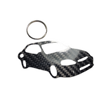 Carbon Fiber keychain for Honda Civic EK (1996-2000) Hatchback Inspired Keychain Lanyard 3D FRONT STANCE view Glossy Twill