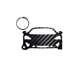 Carbon Fiber keychain for Mclaren 570S (2016-2021) Inspired Keychain Lanyard FRONT view Glossy Twill